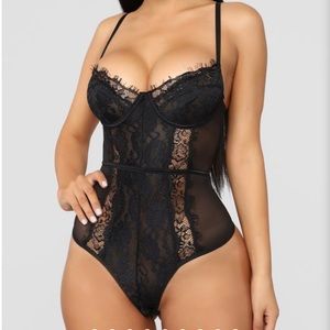 Black lace bodysuit